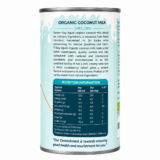 Back of 7Ray Organic Coconut Milk 6% 400ml can showing the product label