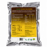 Back of 7Ray Organic Coconut Milk Powder 1kg pouch showing the product label