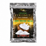 Back of 7Ray Organic Coconut Milk Powder 1kg pouch showing the product label