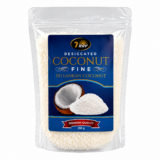 7Ray Fine Desiccated Coconut 250g pack, front view